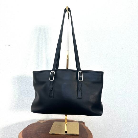 Vintage Coach Legacy Black Leather Tote Bag 9236, 2001 Authentic, Excellent
